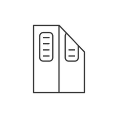 File archive vector icon business document folder data. Isolated storage office. Organize binder catalog cabinet tray