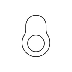 Fototapeta premium Fruits food avocado slice line icon