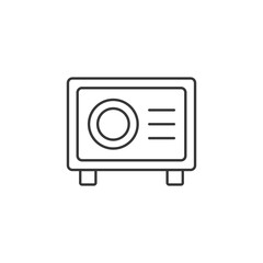 Radio icon. line icon. isolated in white
