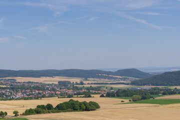 Fototapeta na wymiar View to the geman city called Bad Zwesten