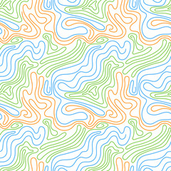 Abstract seamless pattern. Vector illustration. Simple background. Colorful lines
