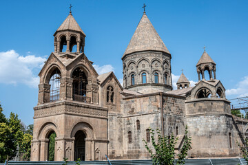 Fototapeta na wymiar ancient sacred religious stones-khachkars in Armenia