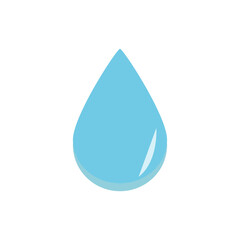 bright blue fresh drop of water vector illustration logo aqua wet