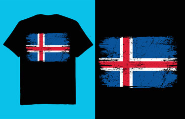 Iceland flag t shirt design vector