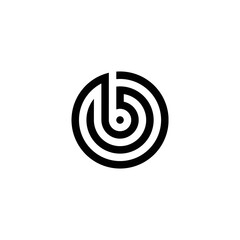 Initial Letter B Circle Design Logo
