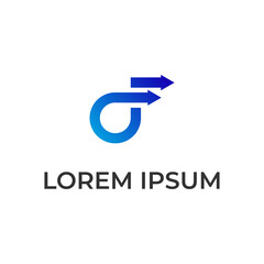 F unique monogram style logo design