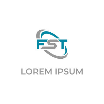 Initial Letter F S T Circle Design Logo