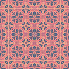 Floral Seamless Pattern Background Garden Nature Damask Aboriginal Ornament Art