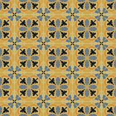 Floral Seamless Pattern Background Garden Nature Damask Aboriginal Ornament Art