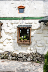 Fototapeta na wymiar rural landscape with household items of an Armenian village on a summer day near Lake Sevan