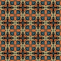 Floral Seamless Pattern Background Garden Nature Damask Aboriginal Ornament Art