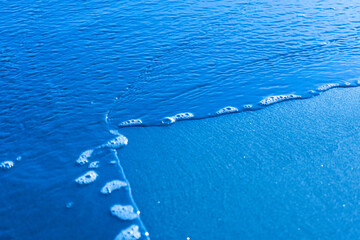 quiet waves and beach
