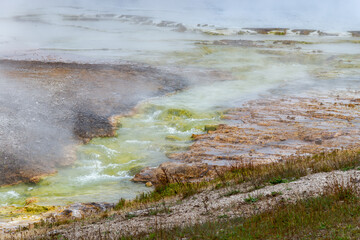 Excelsior Geyser Crater in Yellowstone National Park