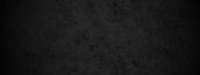 Dark black grunge cracked textured concrete background. Panorama dark grey black slate background or texture. Vector black concrete texture. Stone wall background.	
