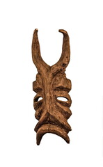 ancient mask carved from wood