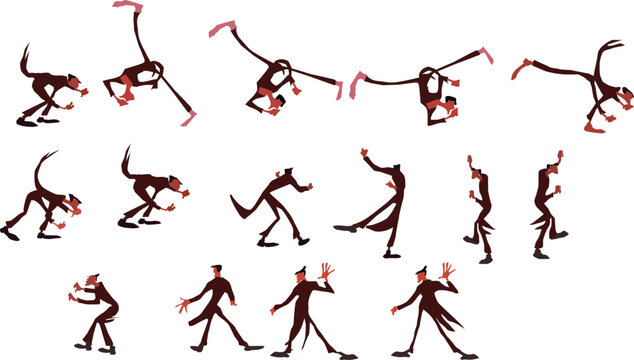 Image sequence for funny dance.