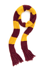 Scarf with texture of the school of magic on a white background.
