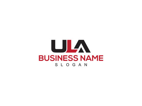 Typography ULA Logo Letter Vector, Creative ula Logo Icon Design For Any Type Of Modern Business