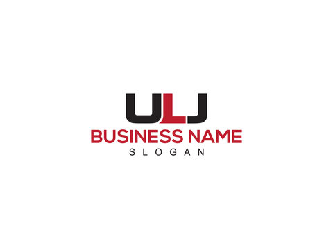 Typography ULJ Logo Letter Vector, Creative ulj Logo Icon Design For Any Type Of Modern Business
