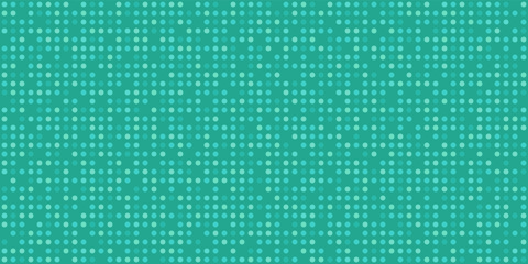Turquoise dots vector. Pattern of identical dots on a turquoise background.