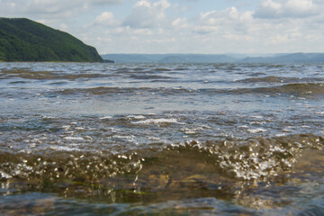 coastal waves and rocks in the sea