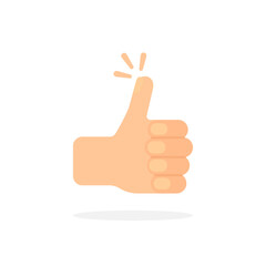 simple cartoon hand like thumb up icon