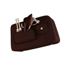 Project tools 3d Illustration, Tools bag