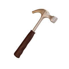 Project tools 3d Illustration, hammer
