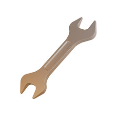 Project tools 3d Illustration, Wrench