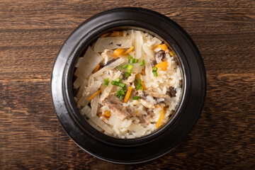 鯖の炊き込みご飯　鯖の釜飯　(さばの水煮缶)