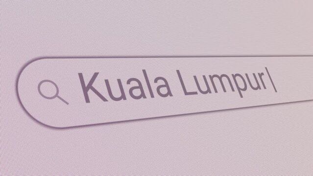 Search Bar Kuala Lumpur 
Close Up Single Line Typing Text Box Layout Web Database Browser Engine Concept