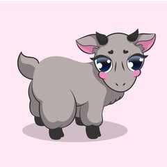 Fototapeta premium goat cute
