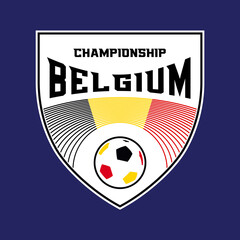 Sport championship logo. Football cup of Belgium.