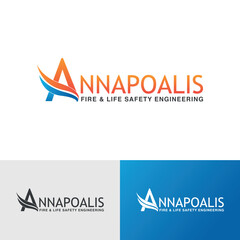 Fire and life safety logo template