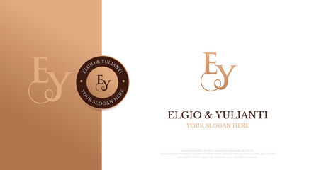 Initial EY Logo Design Vector