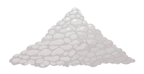Pile of gravel Heap of building material.