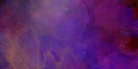 Abstract watercolor background texture dark red nebula sparkle red star universe in outer space horizontal galaxy on space. navy blue watercolor and paper texture.