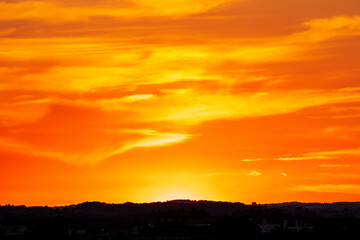 Fototapeta na wymiar sunset in Carcassonne France