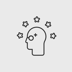 creative expert intelligent idea mind icon