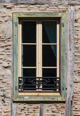 antique windows with shutters wooden