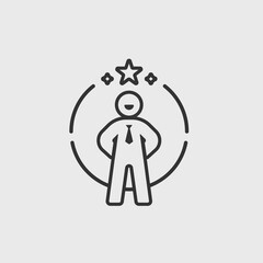 esteemed success confident motivation icon