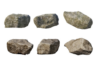 stone Different shapes on a transparent background