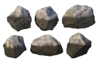 stone Different shapes on a transparent background