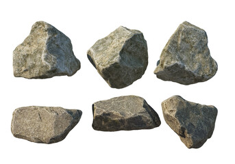stone Different shapes on a transparent background