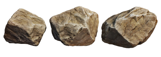 stone Different shapes on a transparent background