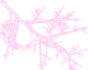 Realistic purple lightning effect