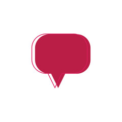 Speech bubble icon  flat design illustration