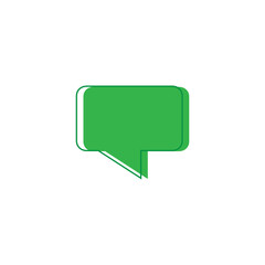 Speech bubble icon  flat design illustration