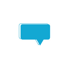 Speech bubble icon  flat design illustration
