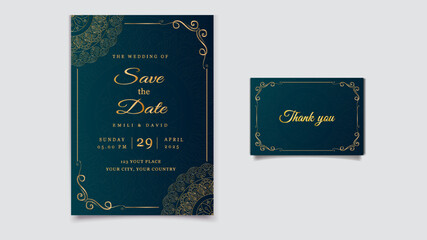 Premium luxury wedding invitation cards with gold, Hindu Wedding Luxury Card, luxury wedding invitation card design, Black and white ornamental wedding card